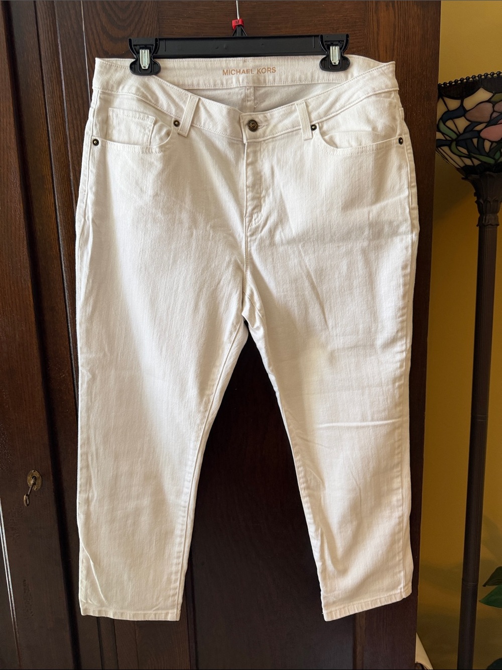 Michael Kors White Cropped Ankle Jeans
